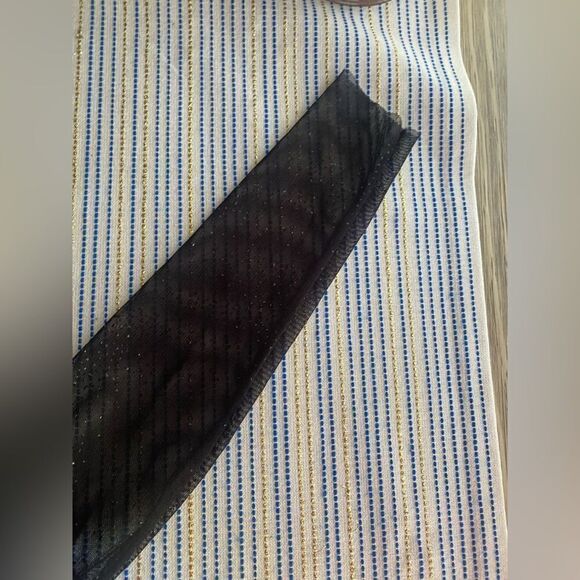 MNG By MANGO Dress Womens Size 6 Black Long Sleeve small Glitters Ruched Lined - Picture 6 of 14